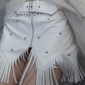 Understated leather howdy skirt (CUT SHORT) XS